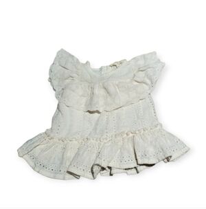 JESSICA EYELET ruffled dress top